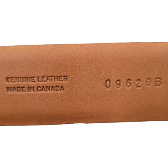 NWOT Fullum & Holt Brown Leather Belt Made in Canada Size 38" (95 cm) - Picture 5 of 6